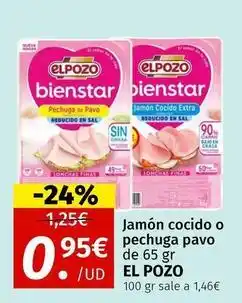 Maskom Supermercados El pozo - jamón cocido o pechuga pavo oferta