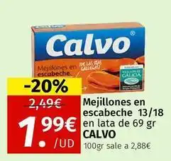 Maskom Supermercados Calvo - mejillones en escabeche oferta