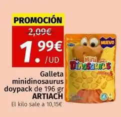 Maskom Supermercados Artiach - galleta minidinosaurus doypack oferta
