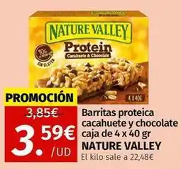 Maskom Supermercados Nature - barritas proteica cacahuete y chocolate caja oferta