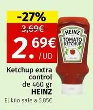 Maskom Supermercados Heinz - ketchup extra control oferta