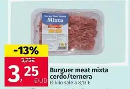 Maskom Supermercados Mixta - burguer meat cerdo/ternera oferta