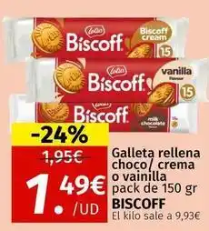 Maskom Supermercados Lotus - galleta rellena choco/ crema o vainilla oferta