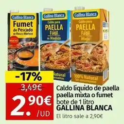 Maskom Supermercados Gallina blanca - caldo liquido de paella paella mixta o fumet oferta