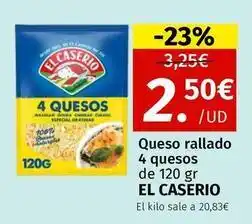 Maskom Supermercados El caserío - queso rallado 4 quesos oferta