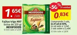 Maskom Supermercados Mexifoods - fajitas trigo mxf bolsa de 320 gr oferta