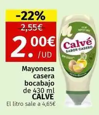 Maskom Supermercados Calvé - mayonesa casera bocabajo oferta