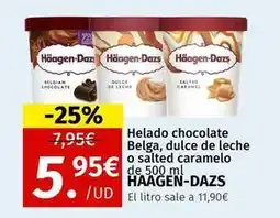 Maskom Supermercados Häagen-dazs - helado chocolate belga, dulce de leche o salted caramelo oferta
