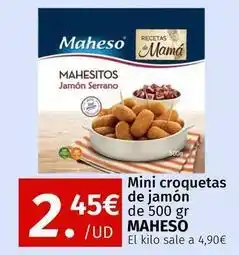 Maskom Supermercados Maheso - mini croquetas de jamón oferta