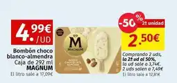 Maskom Supermercados Magnum - bombon choco blanco-almendra oferta