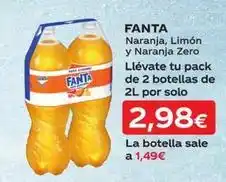 Maskom Supermercados Fanta - naranja, limón y naranja zero llevate tu pack de 2 botellas de 2l oferta