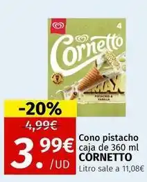 Maskom Supermercados Cornetto - cono pistacho caja oferta