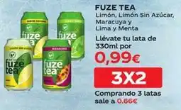 Maskom Supermercados Fuze tea - limón, limón sin azúcar, maracuya y lima y menta oferta