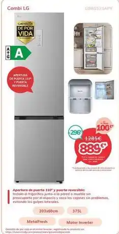 Mi electro Lg - combi gbb5s25apy oferta