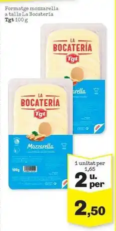 Sorli Tgt - formatge mozzarella a la isla la bocatería oferta