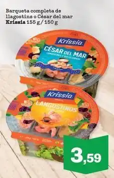 Sorli Krissia - barqueta completa de langostinos o cesar del mar oferta