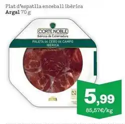 Sorli Argal - plat d'espatlla enceball iberica oferta