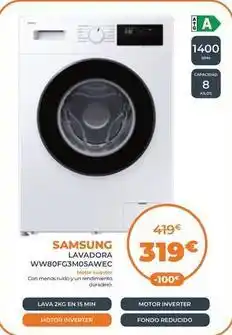 Pascual Martí Samsung - lavadora ww80fg3mosawec oferta