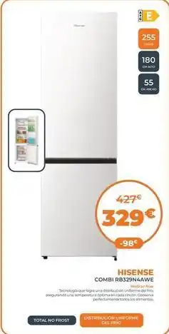 Pascual Martí Hisense - combi rb33n4awe oferta