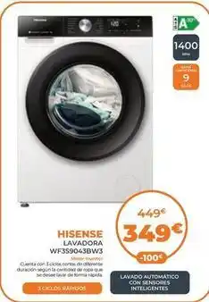 Pascual Martí Hisense - lavadora wf359043bv3 oferta