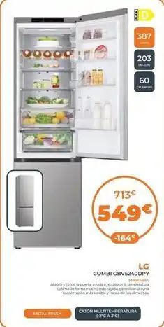 Pascual Martí Lg - combi gbv5240dby oferta