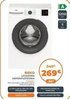Pascual Martí Beko - lavadora vbm3wfus7213wa oferta