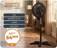 Pascual Martí Rowenta - ventilador pie vu3110 oferta