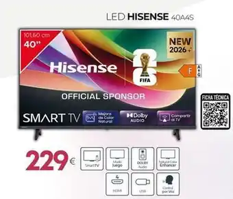 Tien 21 Hisense - led 40a4s oferta