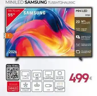 Tien 21 Samsung - miniled tu55m72hauxxc oferta