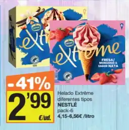 Supermercados Lupa NESTLÉ Helado Extrême diferentes tipos oferta