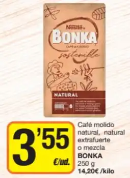 Supermercados Lupa BONKA Café molido natural, natural extrafuerte o mezcla oferta