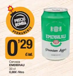 Supermercados Lupa EMDBRAU Cerveza oferta