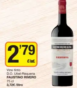 Supermercados Lupa FAUSTINO RIVERO Vino tinto D.O. Utiel-Requena oferta