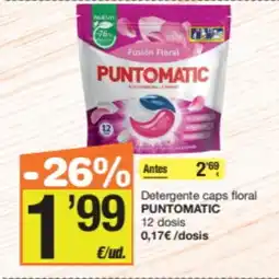 Supermercados Lupa PUNTOMATIC Detergente caps floral oferta