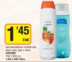 Supermercados Lupa CROWE Gel sensations multifrutas, aloe vera, spa o oliva oferta