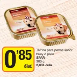 Supermercados Lupa SPAR Tarrina para perros sabor buey o pollo oferta