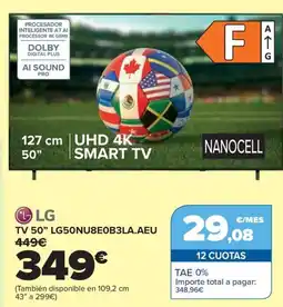 Carrefour LG TV 50" LG50NU8E0B3LA.AEU oferta