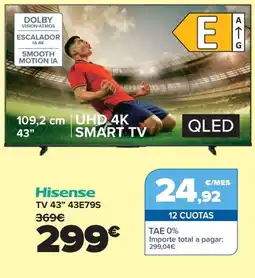 Carrefour HISENSE TV 43" 43E79S oferta