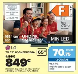 Carrefour LG TV 65" 65QNED83B6A oferta