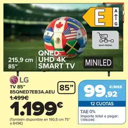 Carrefour LG TV 85" 85QNED7EB3A.AEU oferta
