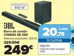 Carrefour JBL Barra de sonido CINEMA SB 580 oferta