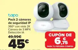 Carrefour TAPO Pack 2 cámaras de seguridad IP oferta