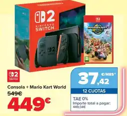 Carrefour Consola + Mario Kart World oferta