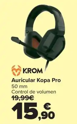 Carrefour KROM Auricular Kopa Pro oferta