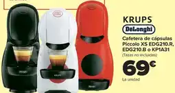 Carrefour KRUPS DeLonghi Cafetera de cápsulas Piccolo XS EDG210.R, EDG210.B o KP1A31 oferta