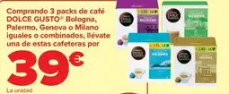 Carrefour DOLCE GUS Comprando 3 packs de café Bologna oferta
