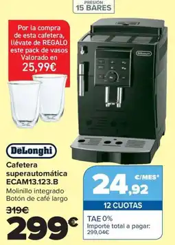 Carrefour DELONGHI Cafetera superautomática ECAM13.123.B oferta