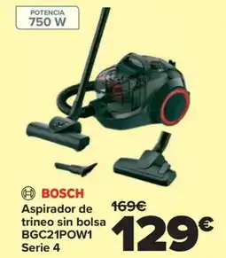 Carrefour BOSCH Aspirador de trineo sin bolsa BGC21POW1 Serie 4 oferta