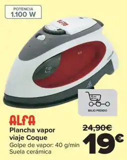 Carrefour ALFA Plancha vapor viaje Coque oferta