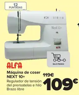 Carrefour ALFA Máquina de coser NEXT 10+ oferta